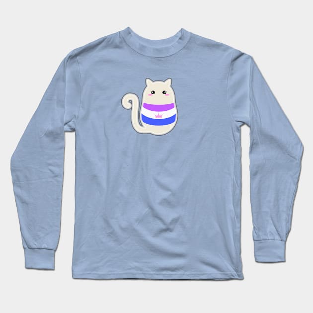 Drag Pride Cat Long Sleeve T-Shirt by Curse Me Not